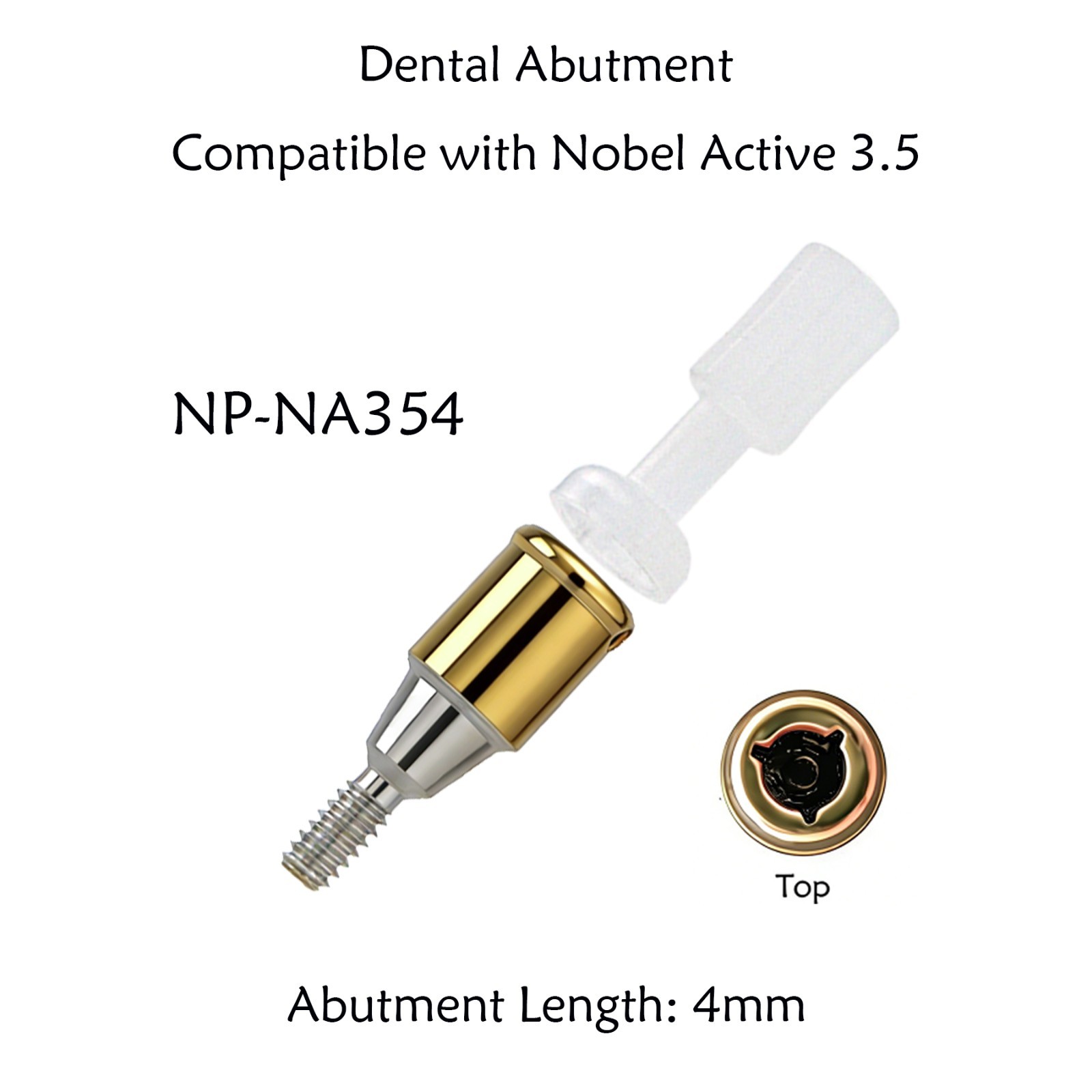 US Attachment Locator Abutment For Nobel Active NP/RP 1-5mm & Male Cap Inserts