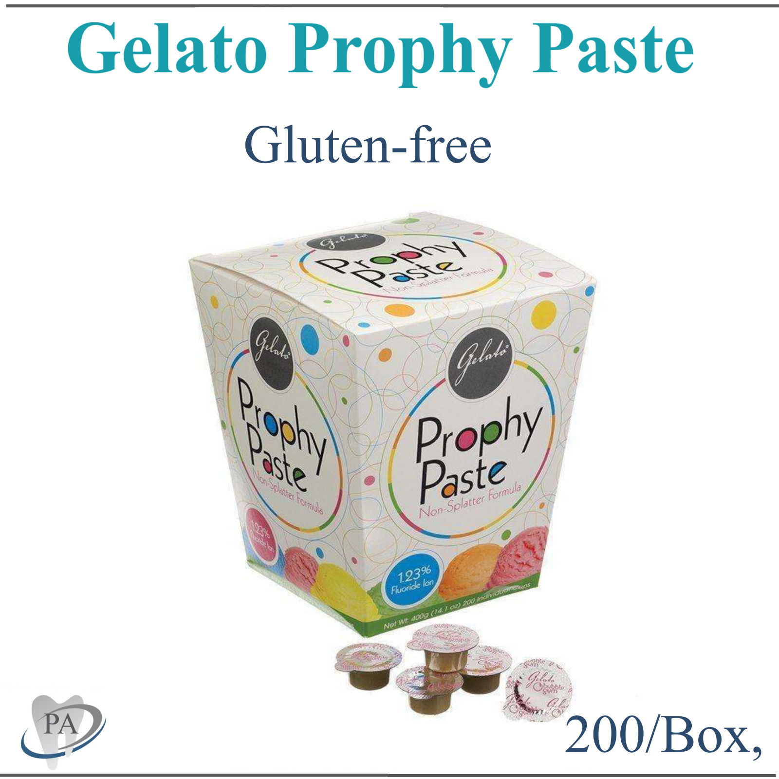 Dental GELATO Prophy Paste Upto 600 cups Prophylaxis Non Splatter All Grit Types