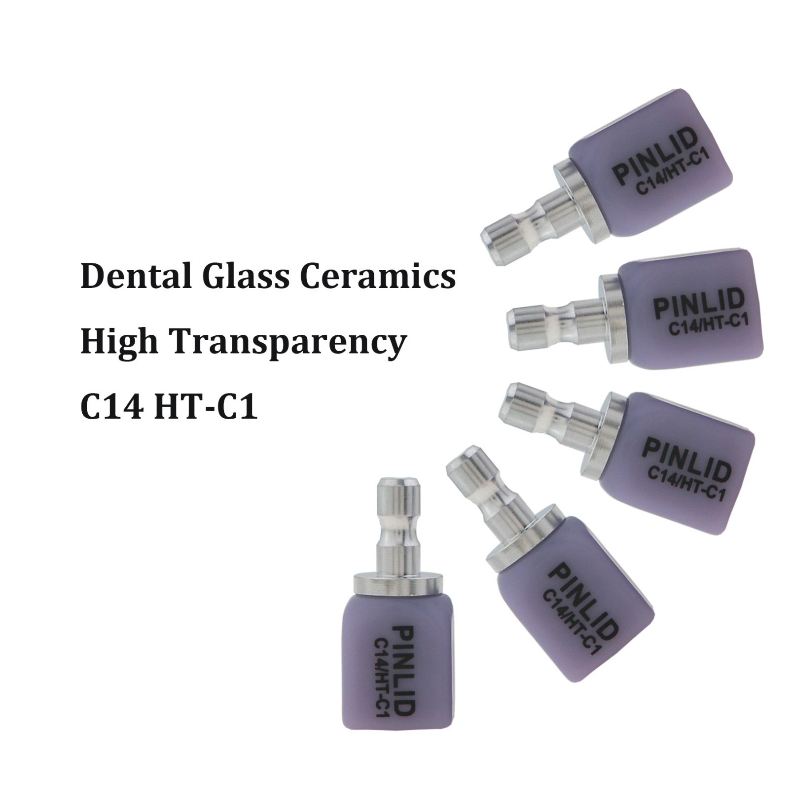 US C14 HT Lithium Disilicate CAD/CAM Milling Blocks Emax CEREC C1 C2 5pcs/Box