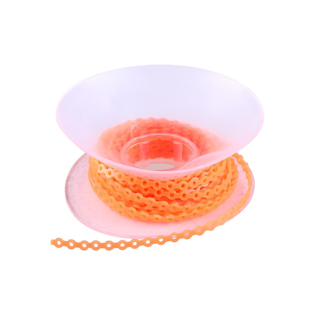 10Rolls Dental Orthodontic Elastic Ultra Power Chain Rubber Band 3 Size 10Colors
