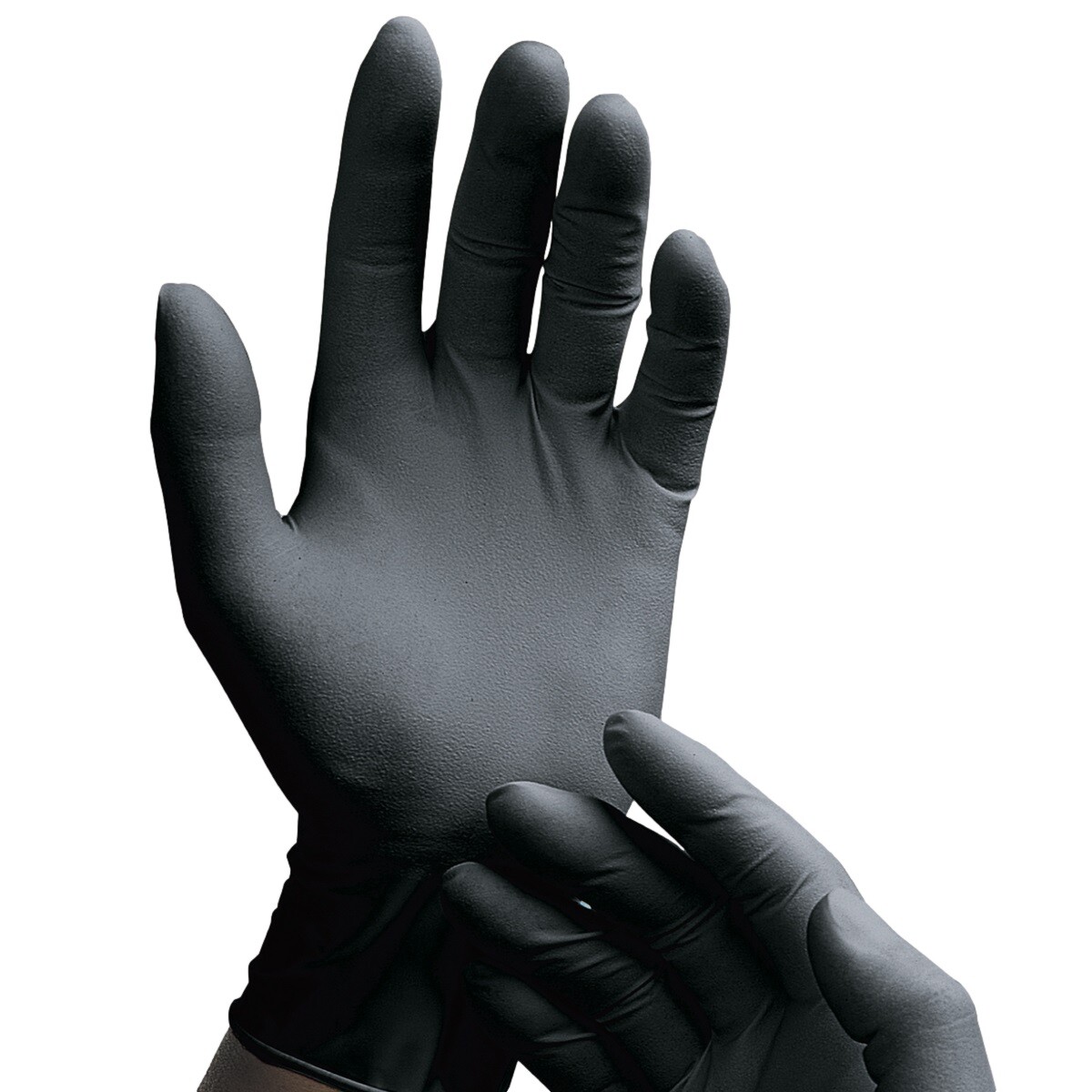 Adenna Phantom Latex Exam, Powder Free Gloves, Black, 6 mil, PHM91