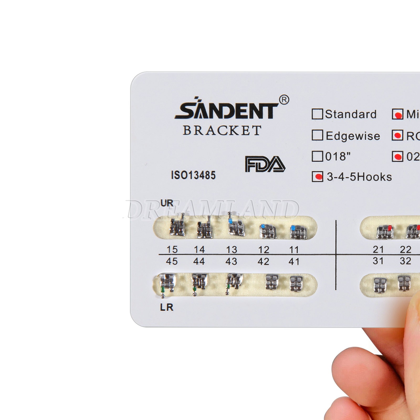 10Packs Dental Orthodontic Metal Brackets Braces Mini Roth.022 Hooks 345 Ortho