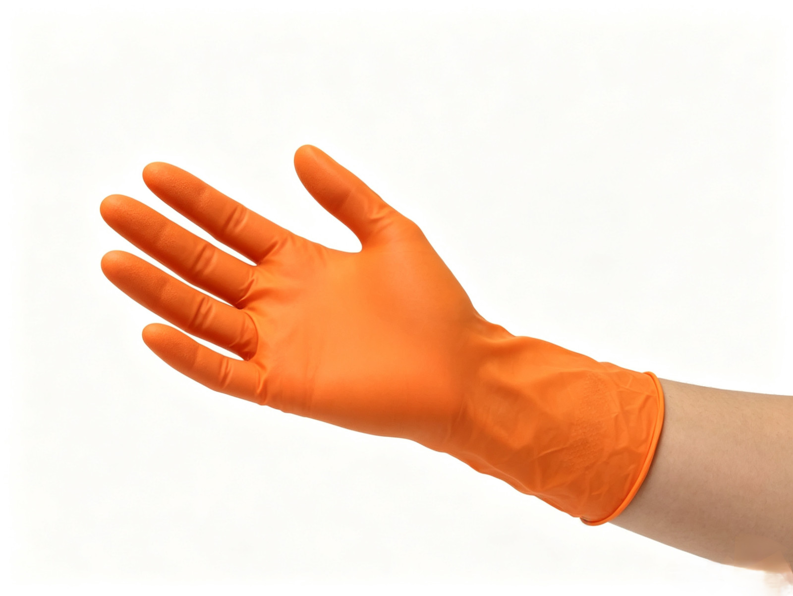 300PCS Value Bundle 3 Boxes Heavy Duty Orange Nitrile Gloves 6mil 11″ Long Cuff