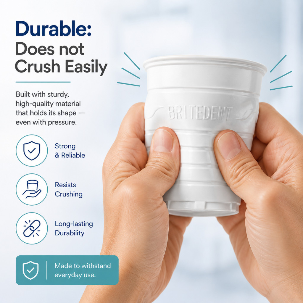Disposable Plastic Dental Drinking Cups 1000/Cs 5 Oz BRITEDENT