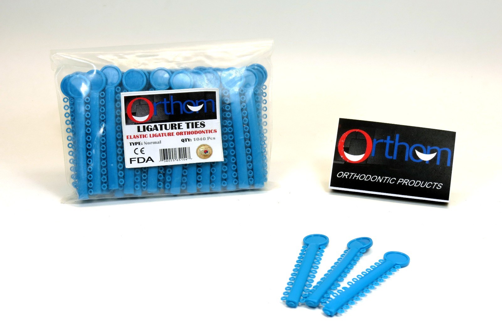Dental Elastic Orthodontic Ligature Ties Bands Royal Blue Pack /1040 Pcs ORTHOM