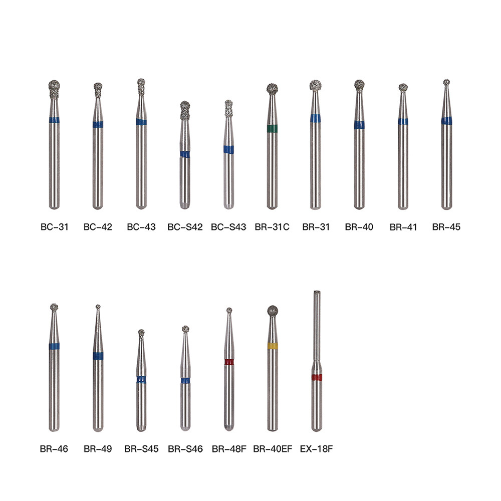 100 Models AZDENT Dental Diamond FG Burs for High Speed Handpiece Friction Grip