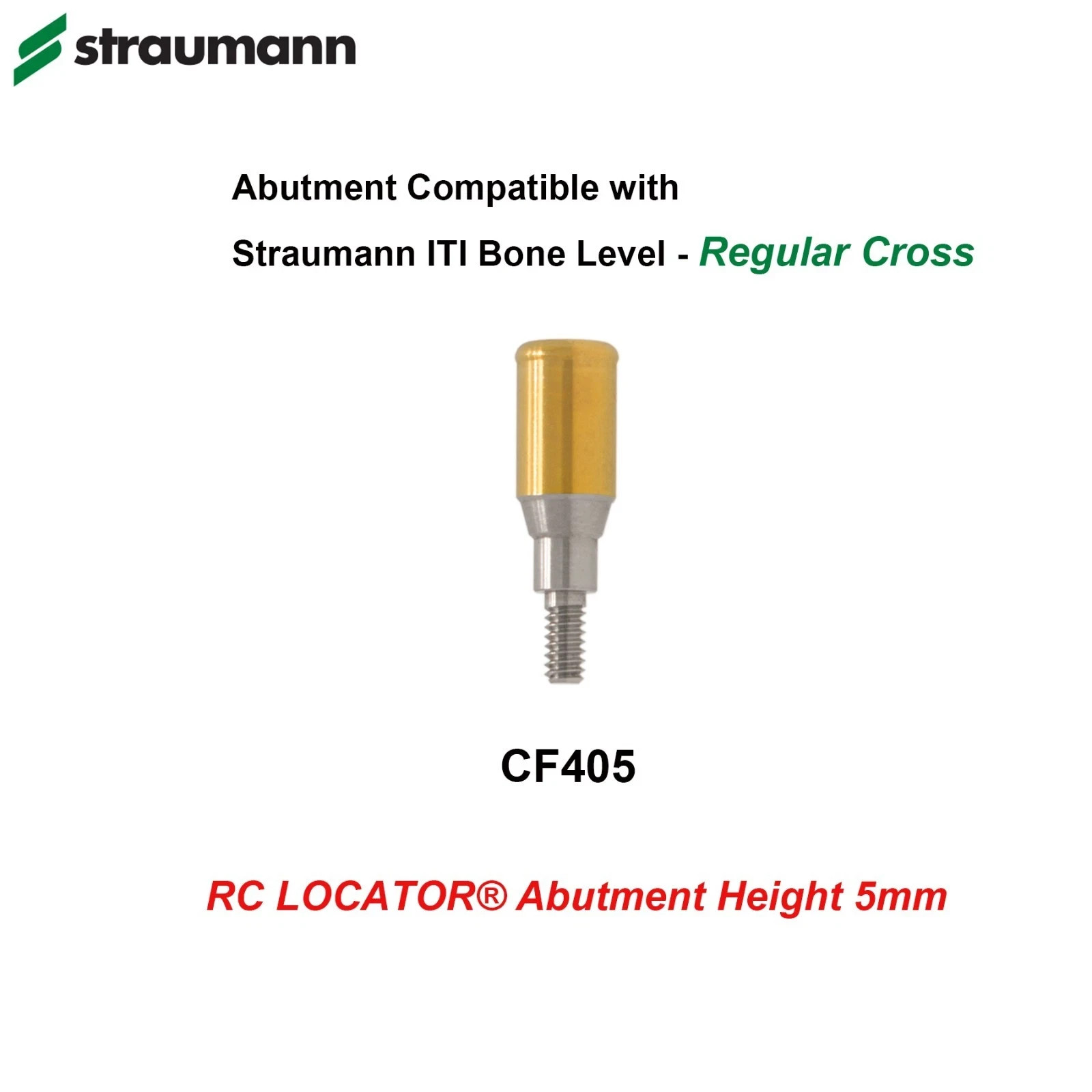 Dental fit STRAUMANN Compatible Bone Level RC/NC D3.7MM locator Abutment 4,5,6MM