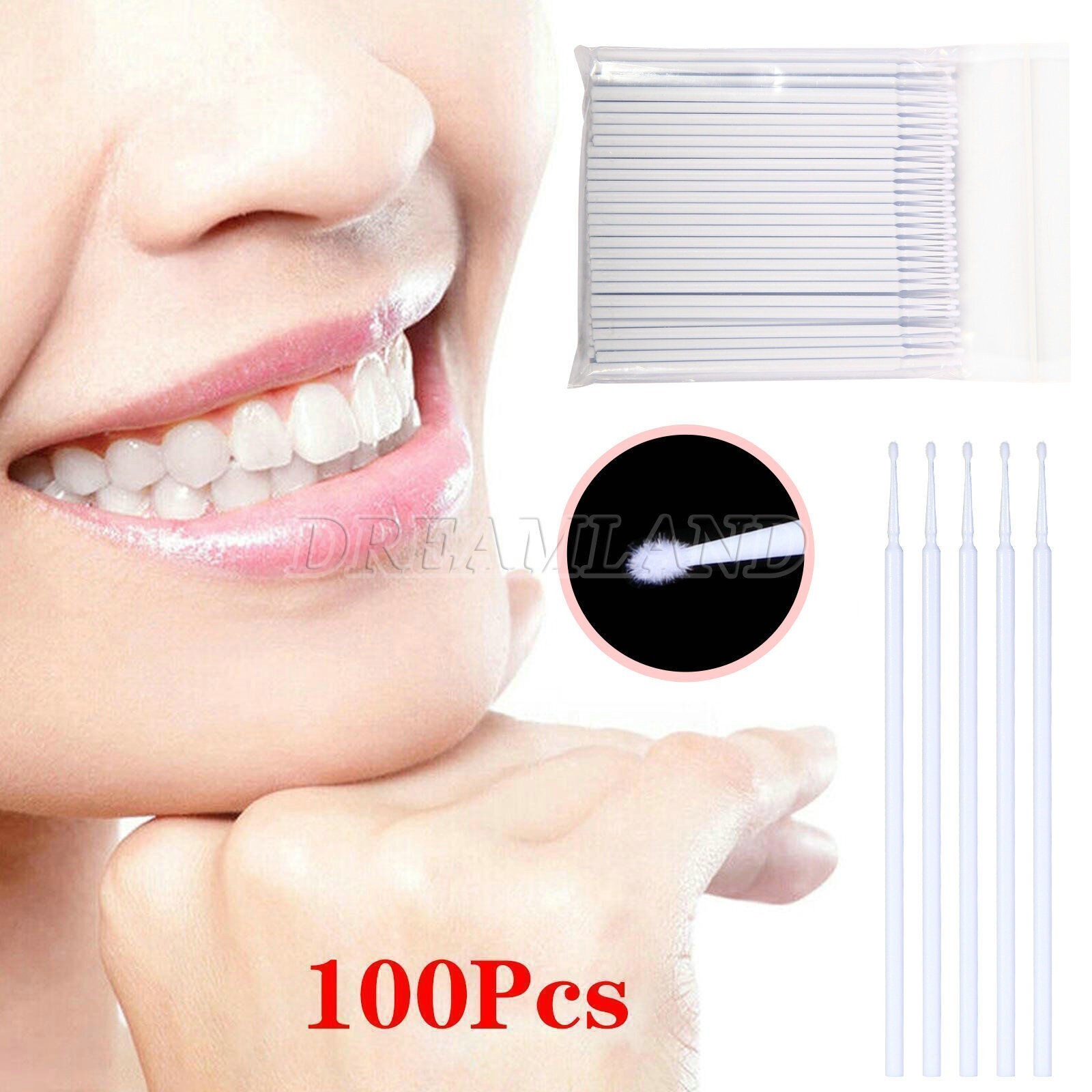 1000x Dental Disposable swabs Micro Applicator Brush Eyelash Extension Brush US