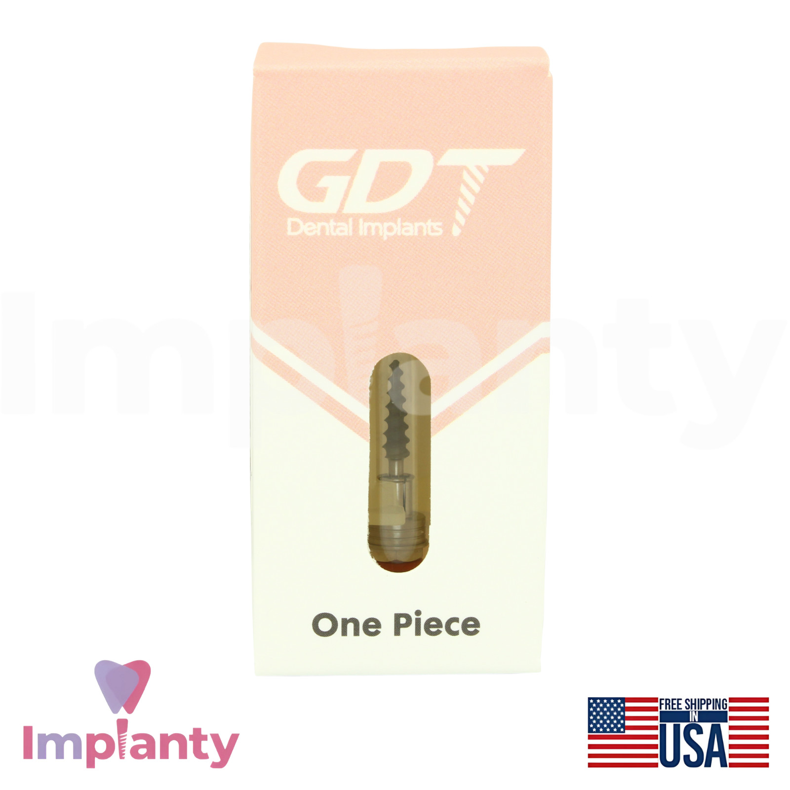 GDT OPl One Piece Dental Fixture System SLA Surface Immediate Loading Sterile