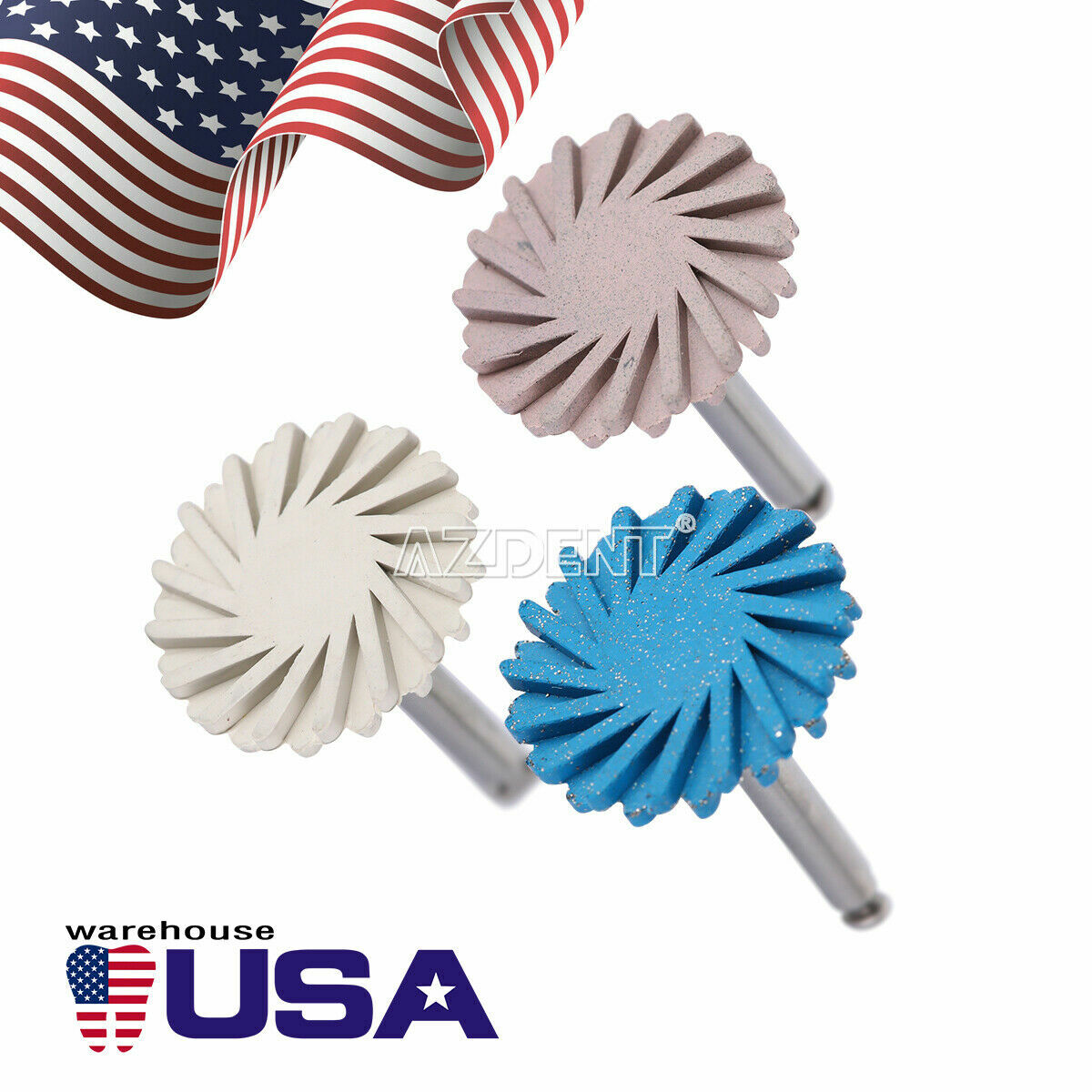 Dental Composite Polishing Kit Rubber Polisher Resin Base For Handpiece AZDENT