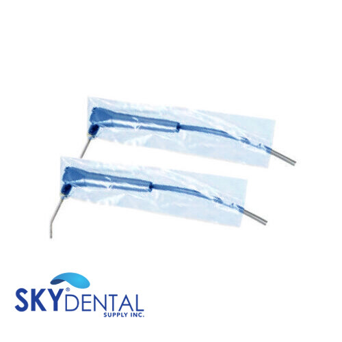 500/Box 2.5 x 10 ” Clear or Blue ” Syringe Sleeves Covers W/ Pre-Cut Opening