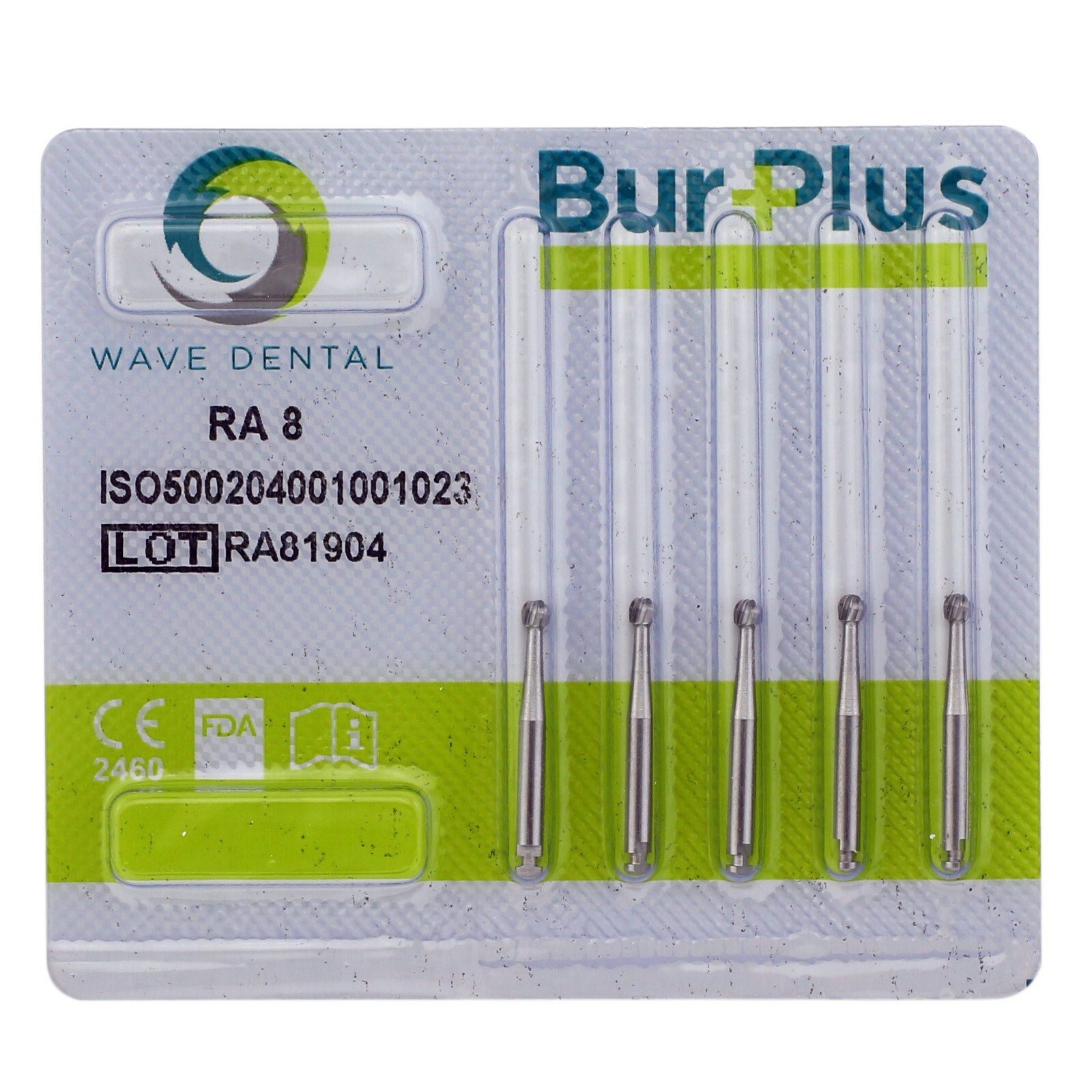 Wave Dental Operative Carbide Bur Round Latch RA 1 2 3 4 5 6 7 8 Prima Midwest