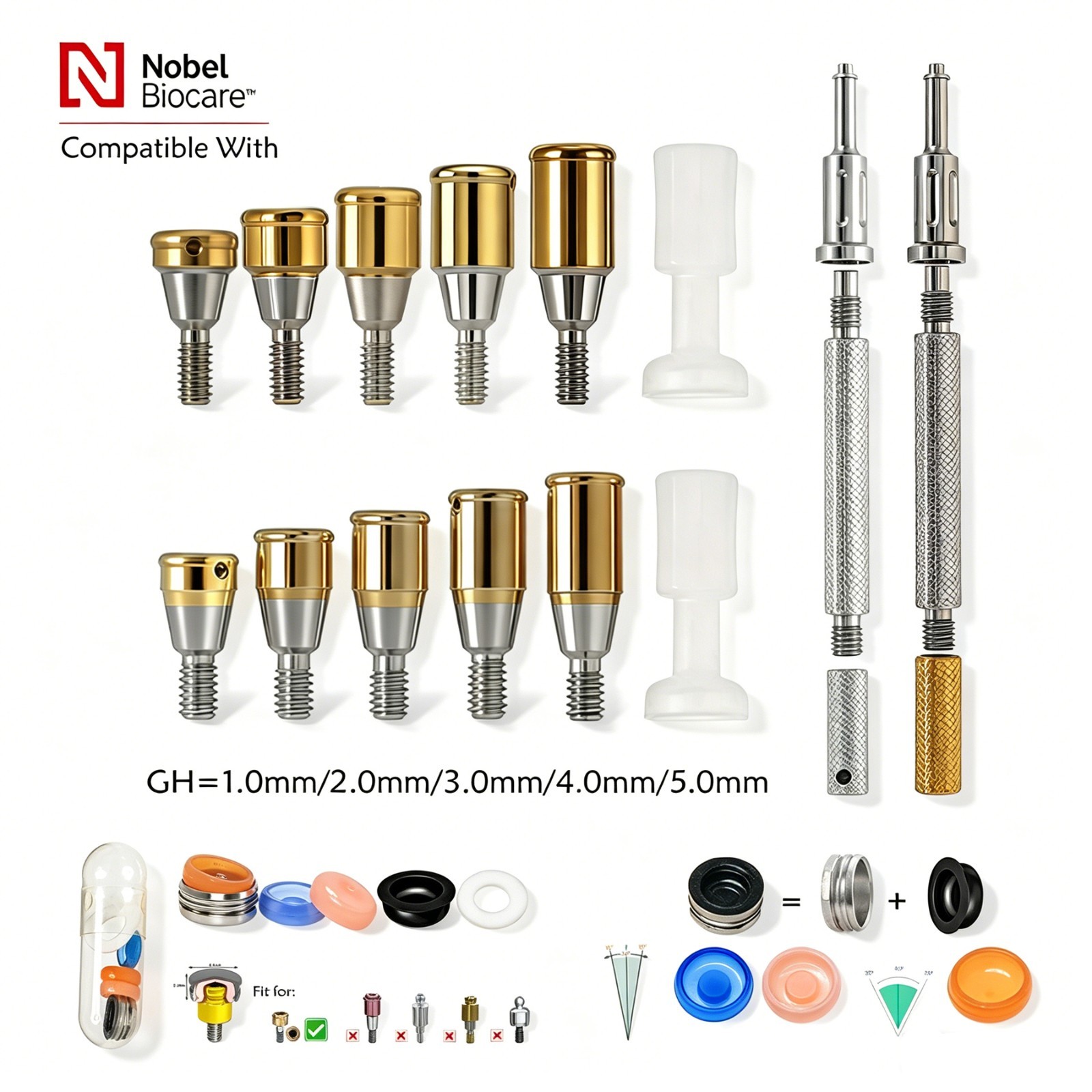Dental Zest Locator Overdenture Abutment & Accessories for Multi Implant Systems