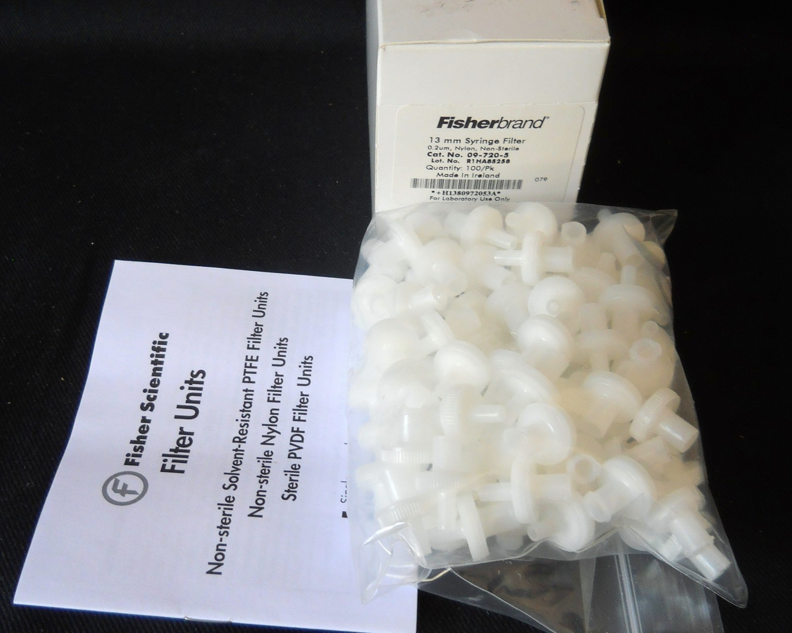 Box of (100) FisherBrand 13mm Syringe Filter, 0.2µm, Nylon, Non-Sterile 09-720-5