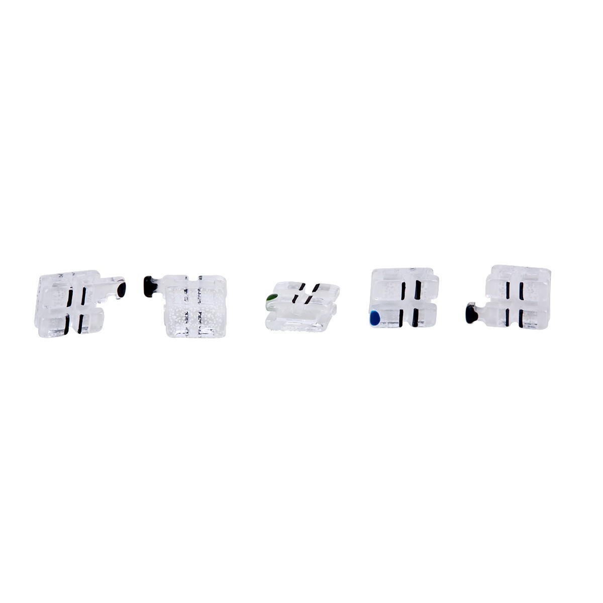 Dental Orthodontic ABSOLUTE Sapphire Ceramic Bracket Roth/MBT.018/022 Hooks 345