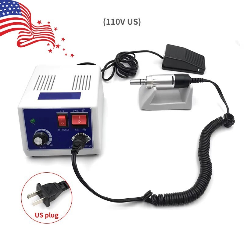 Dental Lab MARATHON-III Electric Micromotor +Contra Angle Straight Handpiece Kit