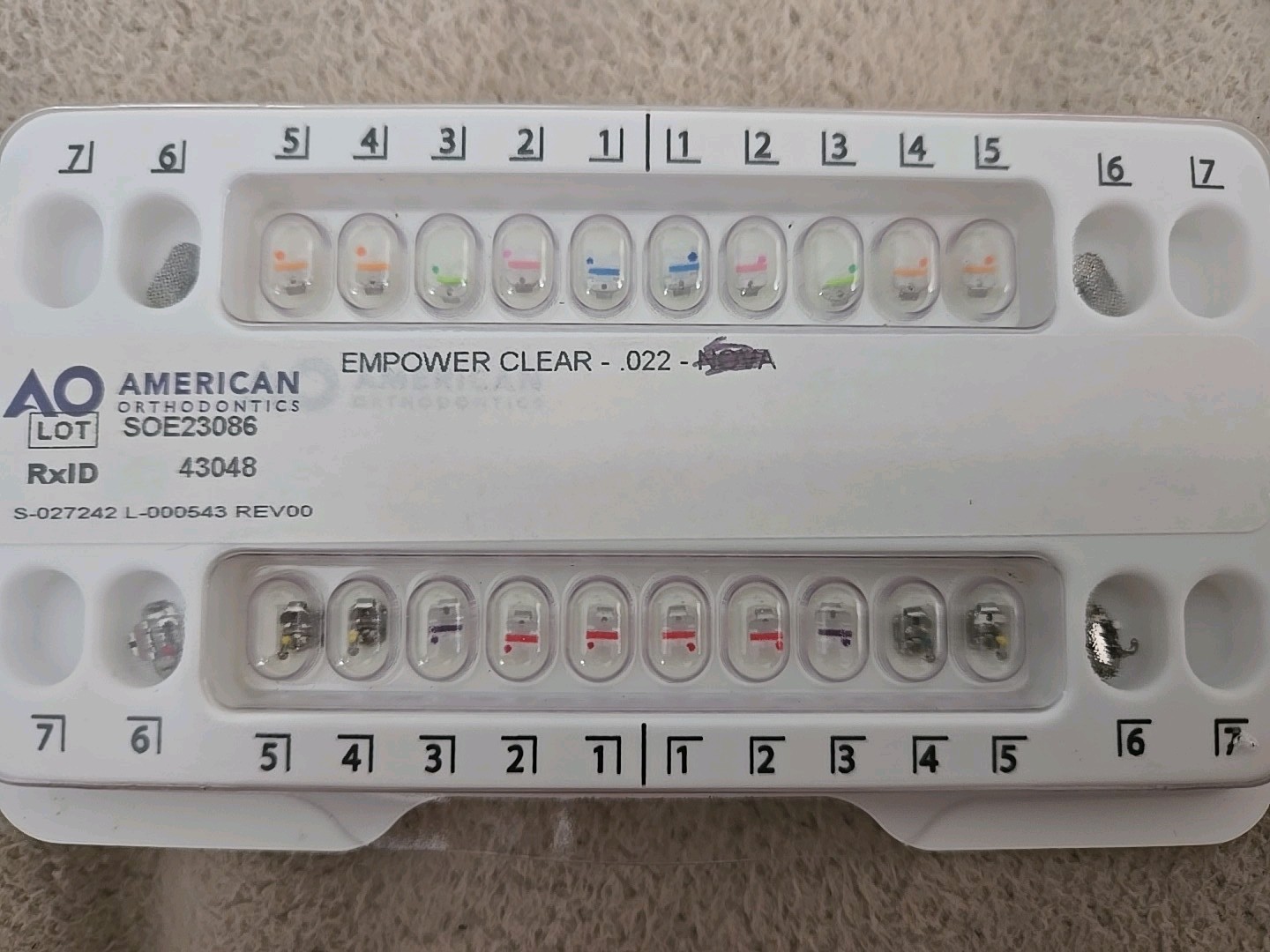 AMERICAN ORTHO EMPOWER CLEAR Brackets 022 or 018 Mbt or ROTH (5 sets)6-6.