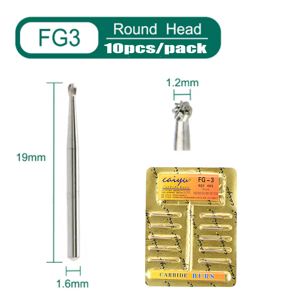 Dental FG Tungsten Steel Carbide Burs fit High Speed Handpiece Inverted Cone Bur