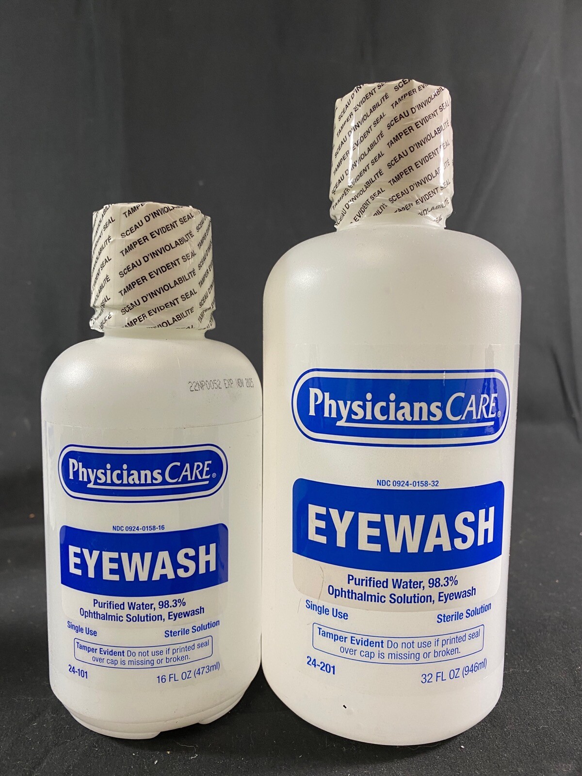 PHYSICIANSCARE Single Use Eyewash Bottle 16oz Ophthalmic Solution 36N057 (5/cs)