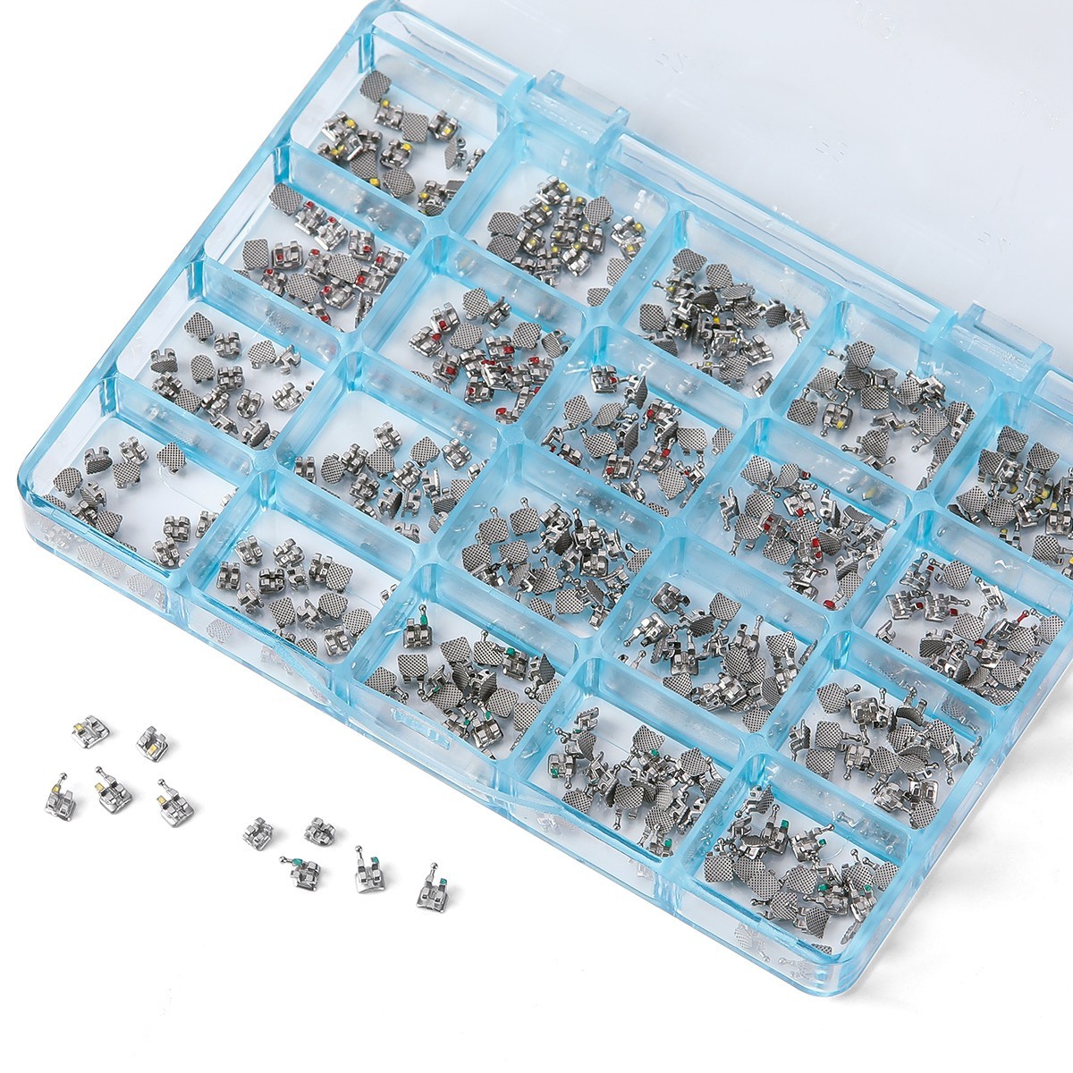 20Set AZDENT Dental Ortho MIM Monoblock Brackets Brace Mini Roth/MBT .022/.018