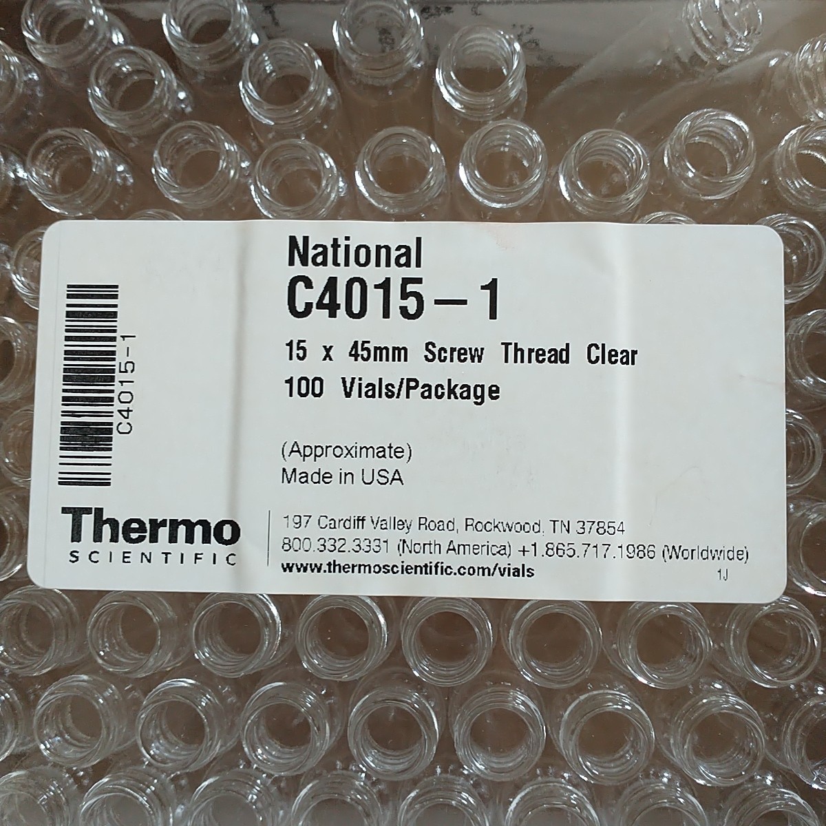 Thermo Scientific B7800-2 4 mL Clear Glass Vials Teflon Lined Caps 90/100 Pcs