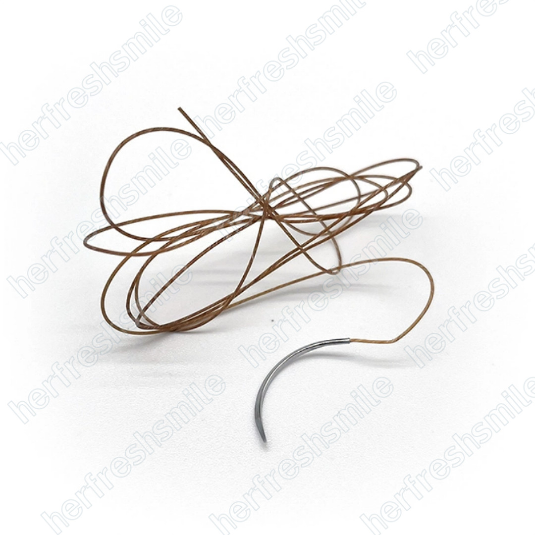 CHROMIC GUT 3-0 Absorbable Dental Surgical Suture Natural Needled Reverse Cut