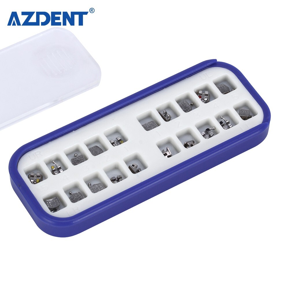 10 Packs AZDENT Dental Orthodontic Bracket Monoblock MIM Mini Roth.022 345 Hooks