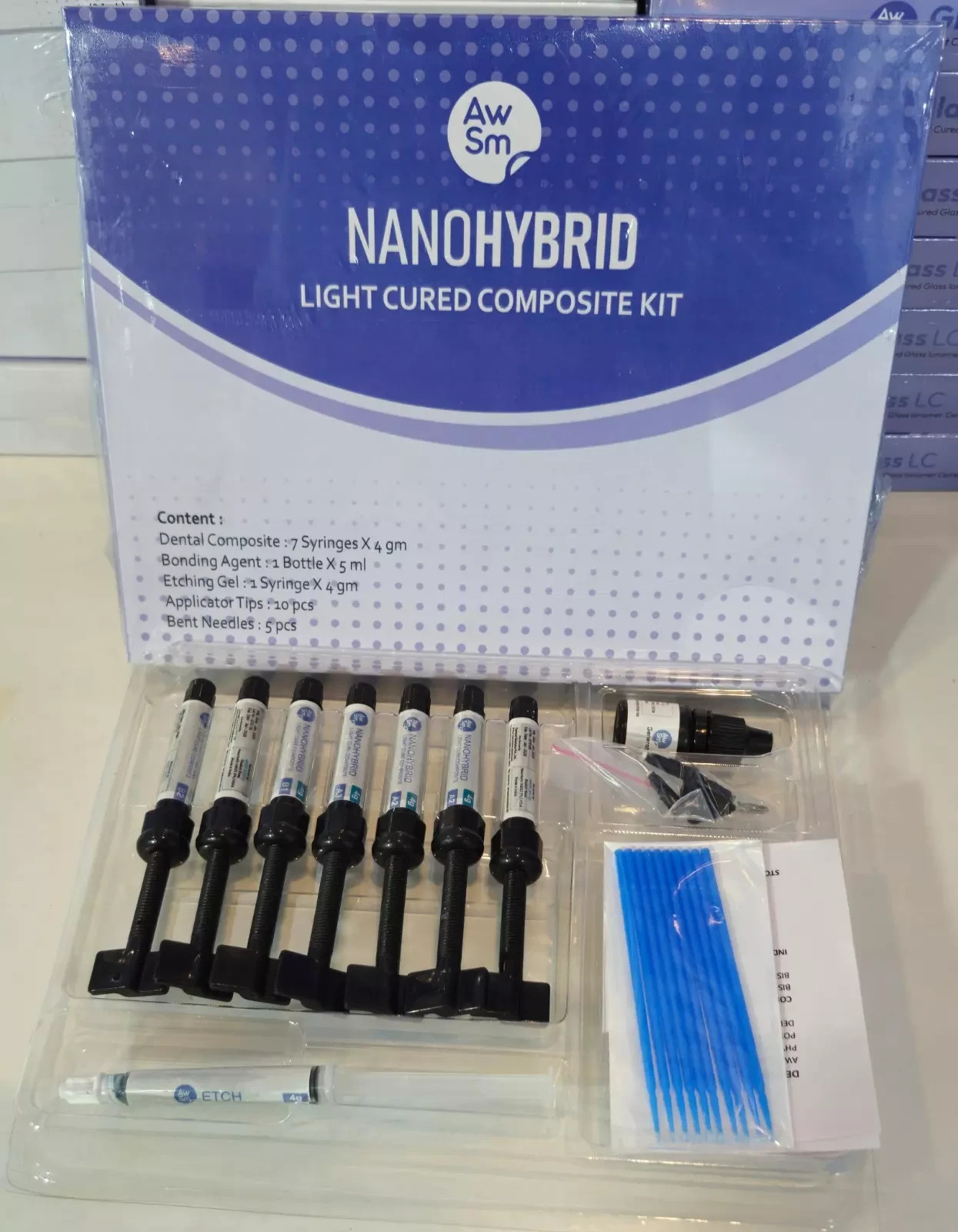 AWSM Nano Hybrid Light Cured Dental Composite Kit – Free Ship