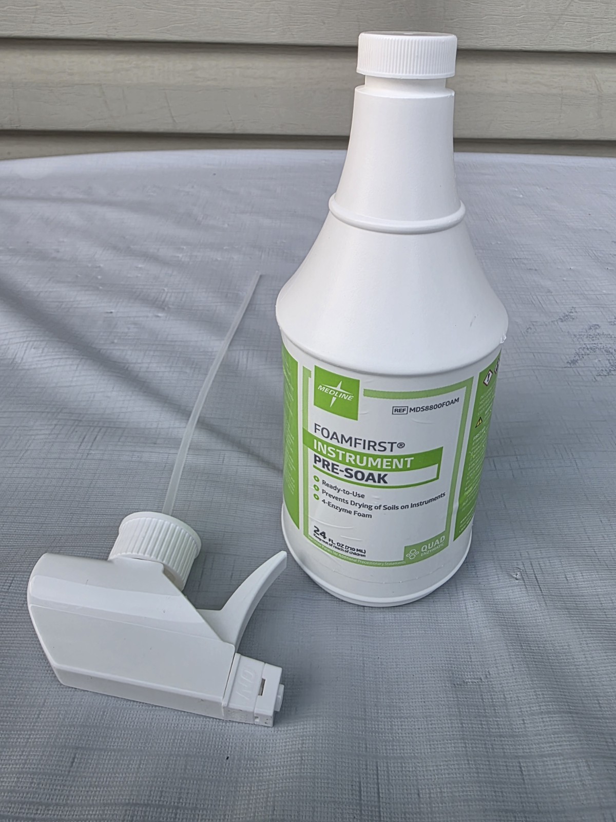Medline Foamfirst Instrument Pre-soak Enzymatic Foam Cleaner 24 fl oz