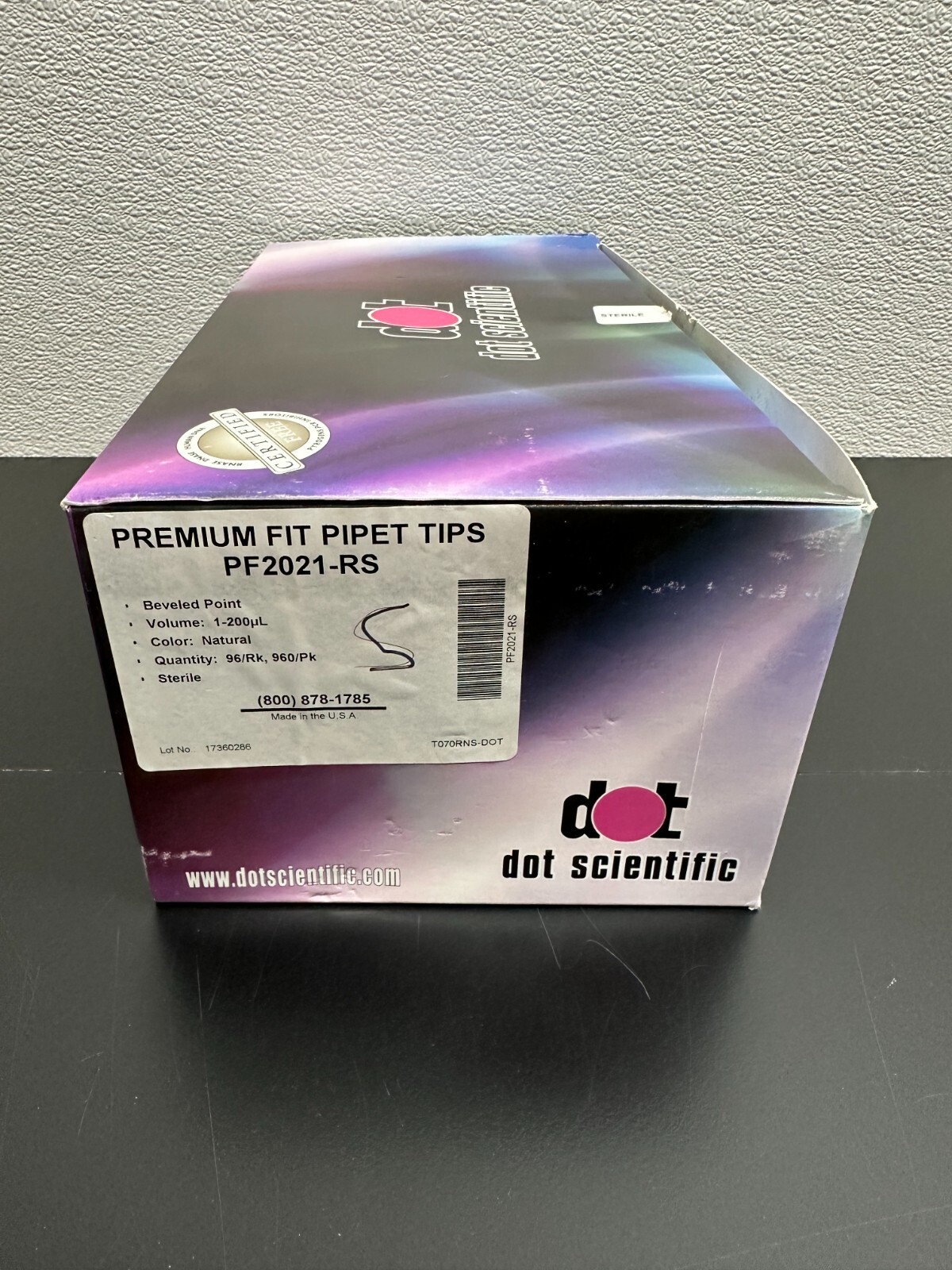 Dot Scientific Pipet Tips Cat No PF2021-RS 1-200uL