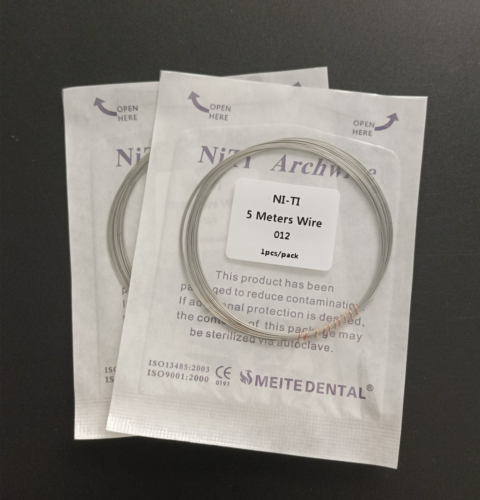 5Packs Dental Orthodontic Straight Wires Niti Super Elastic Arch Wire Round