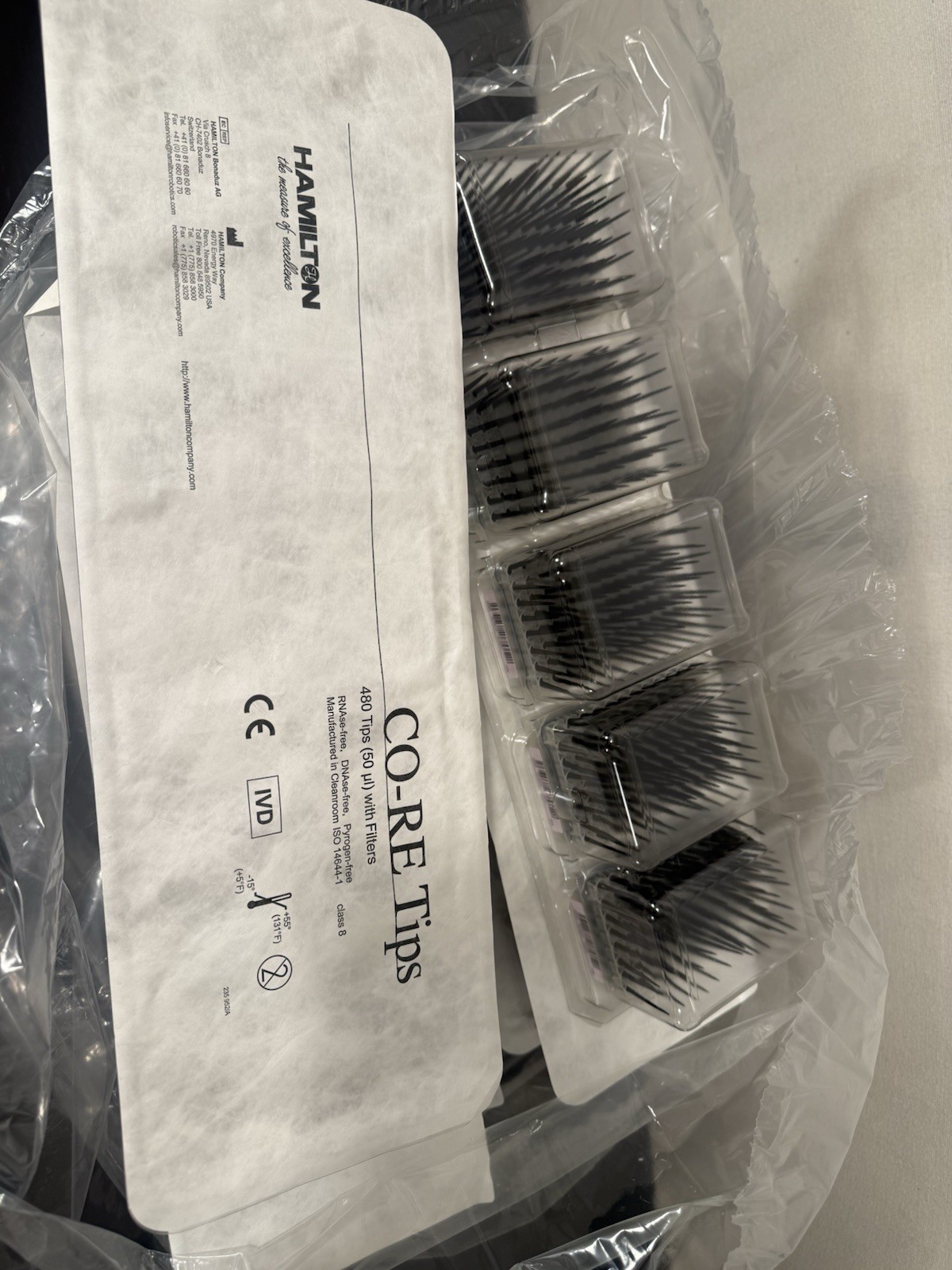 HAMILTON CO-RE TIPS with Filters 7×480 50uL