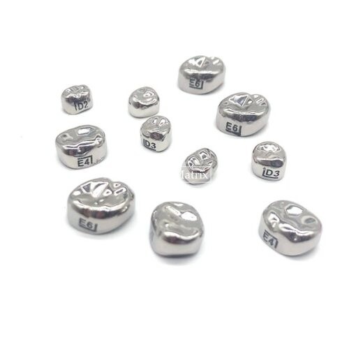 48 Sizes Dental Kids Crown stainless steel Primary Molar Pediatric Crowns Kit
