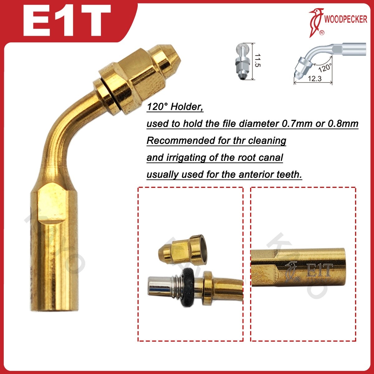 Woodpecker Dental Scaler Tips E Endo treatment tips Fit EMS Ultrasonic Scaler