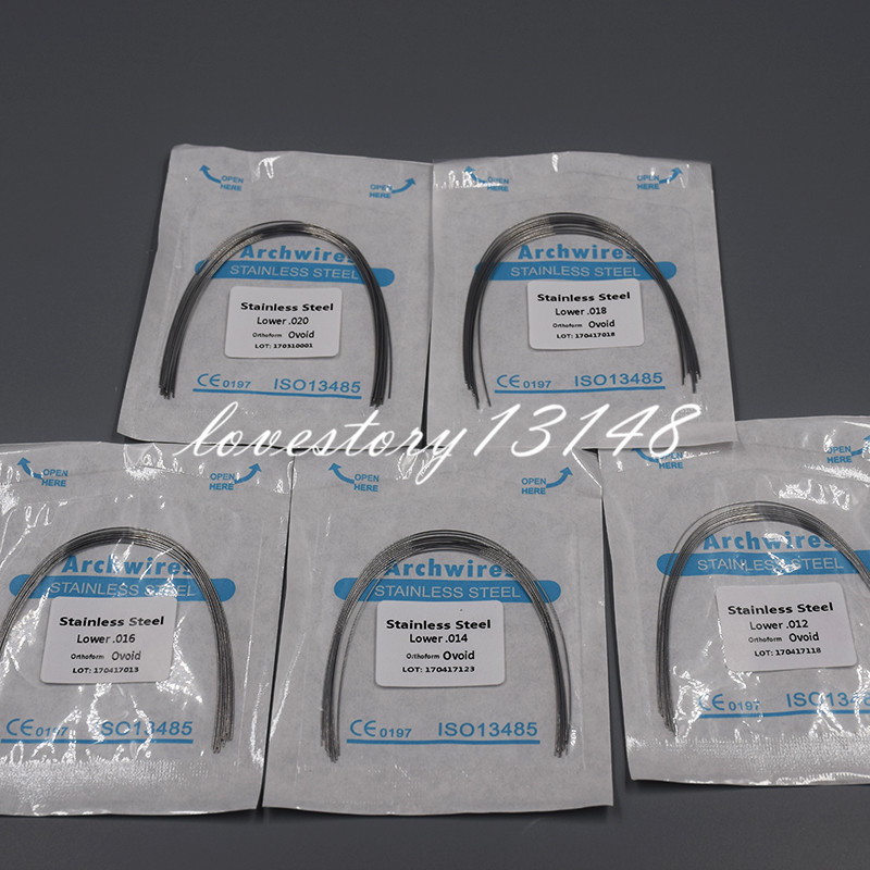 Dental Orthodontic Arch Wire Stainless Steel Round Oval Ovoid 012-020 Upper