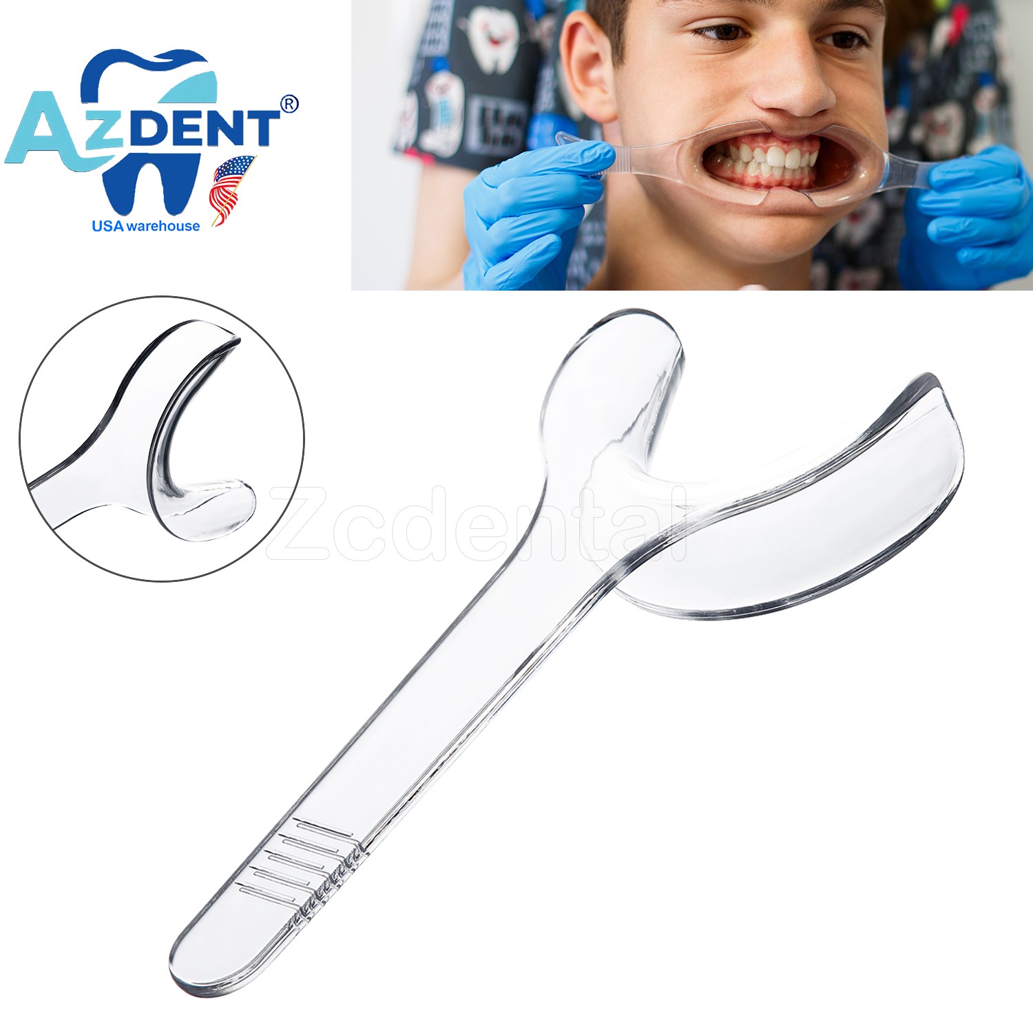 10pcs/packs Dental Autoclavable Lip Cheek Retractor T-shape Mouth Opener Clear