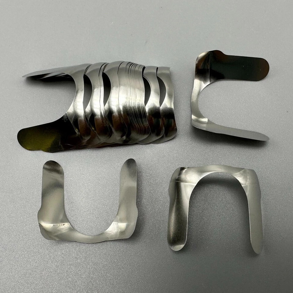 30Pcs Dental Anterior Matrix Bands Sectional Contoured Twin Matrices Metal Strip
