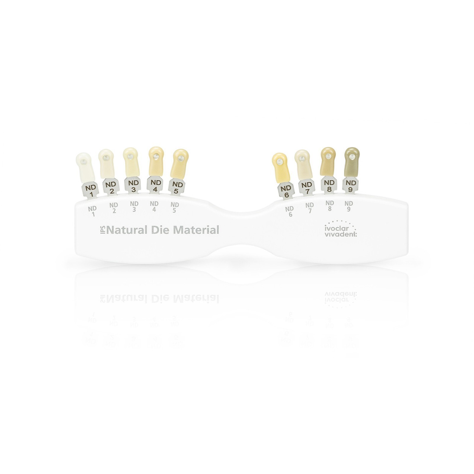 1Set Dental Tooth Shade Guide ND1-9 Abutment 9 Colors IPS Natural Die Instrument
