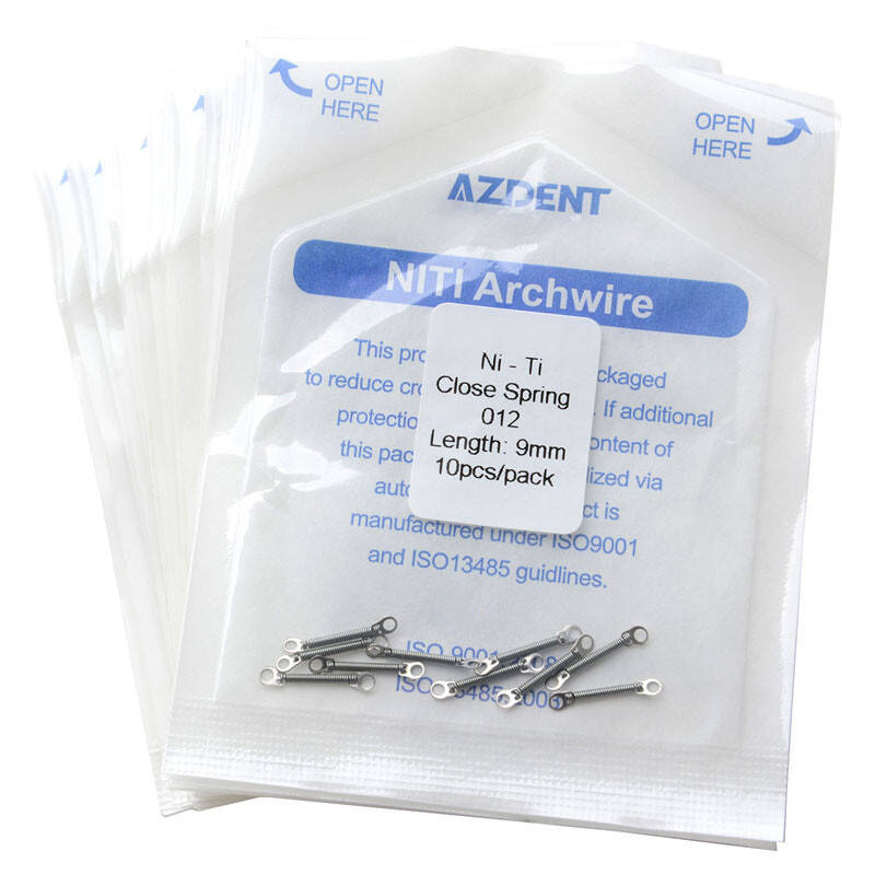 Dental Orthodontic NI-TI Closed Coil Spring Length Open 0.010/0.012*6mm/12mm/9mm