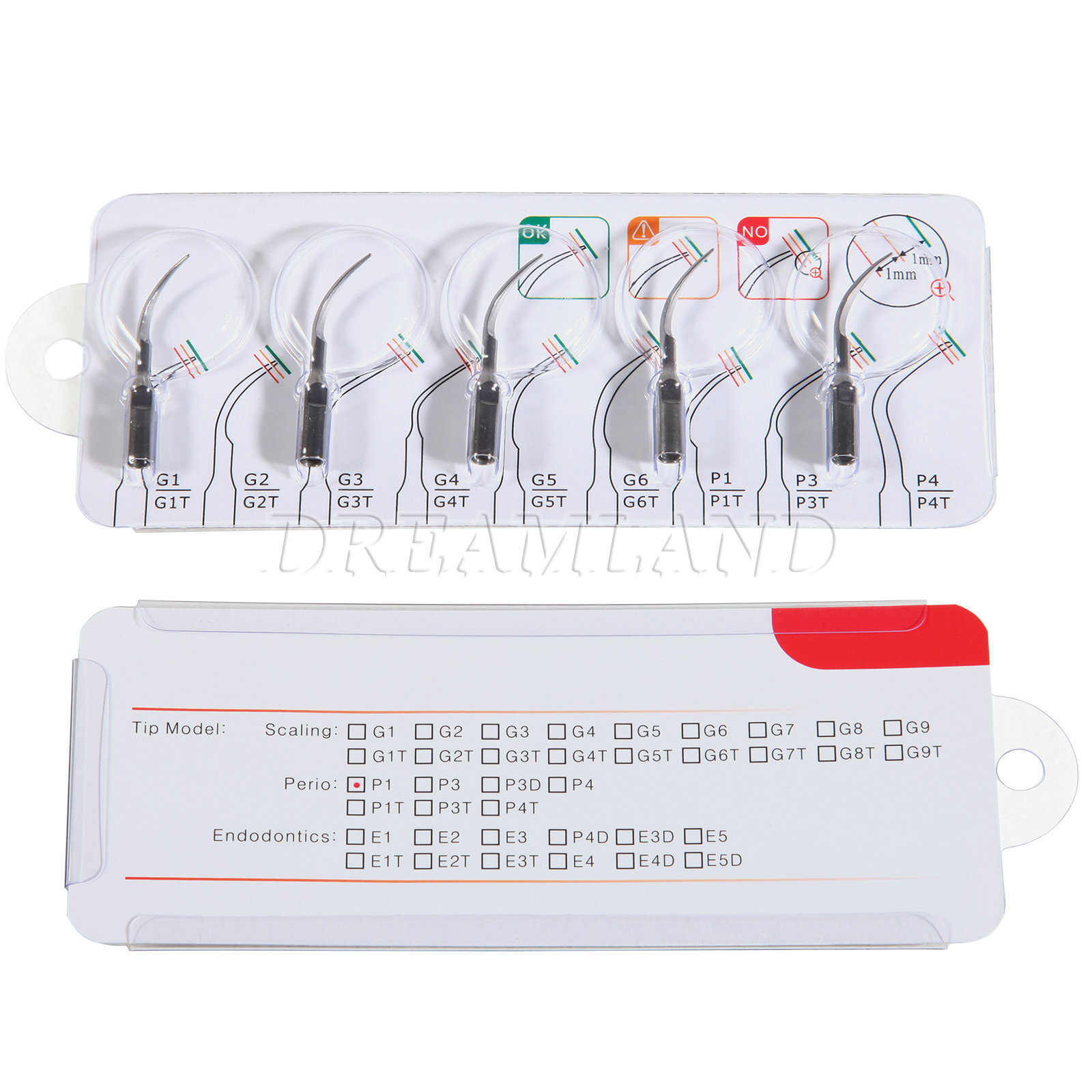 10 Dental Ultrasonic Scaler Scaling mixed Tips Fit DTE SATELEC Handpiece GD1-GD6