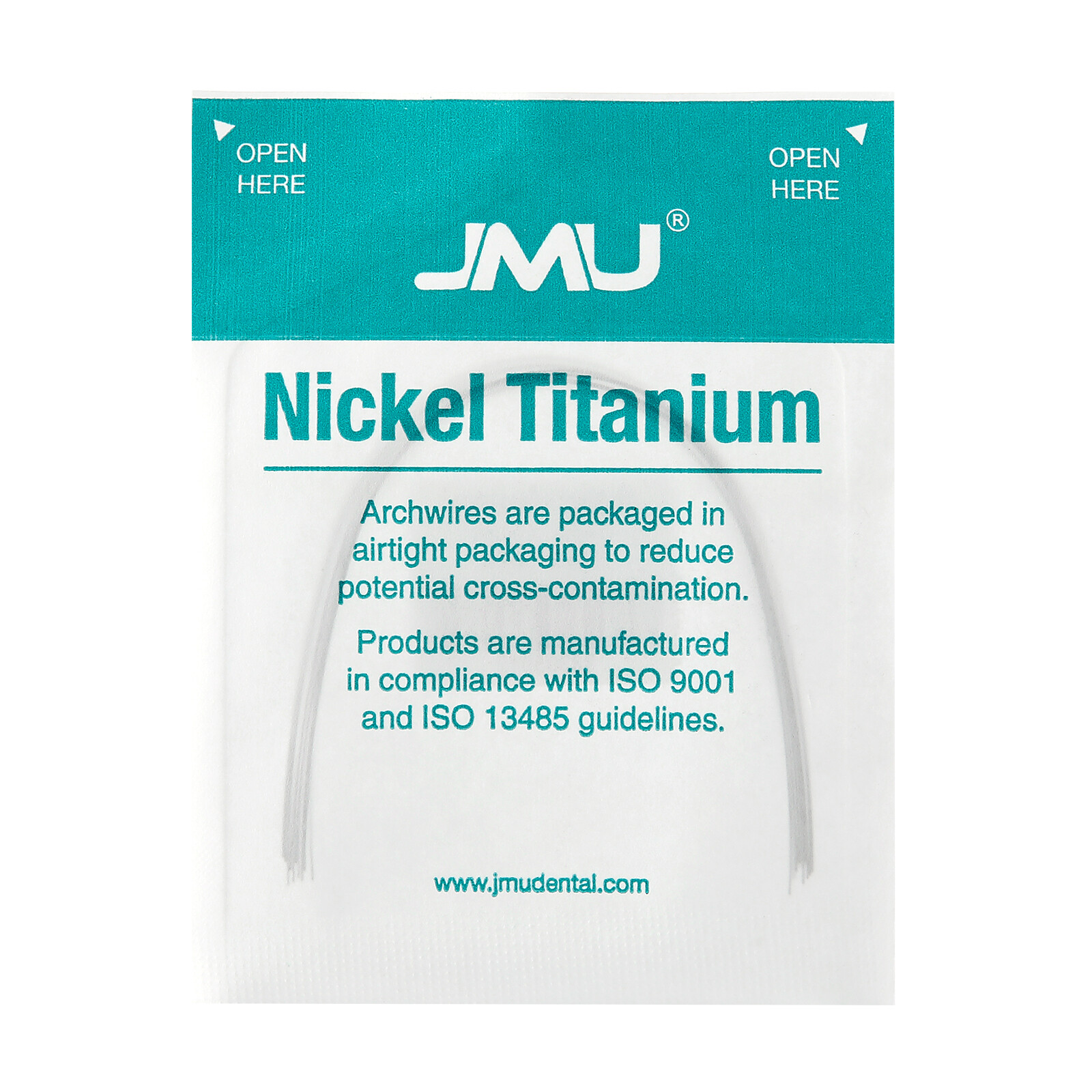 100PCS JMU Ortho NiTi Super Elastic Archwire Ovoid Round 0.012-0.020 Upper/Lower