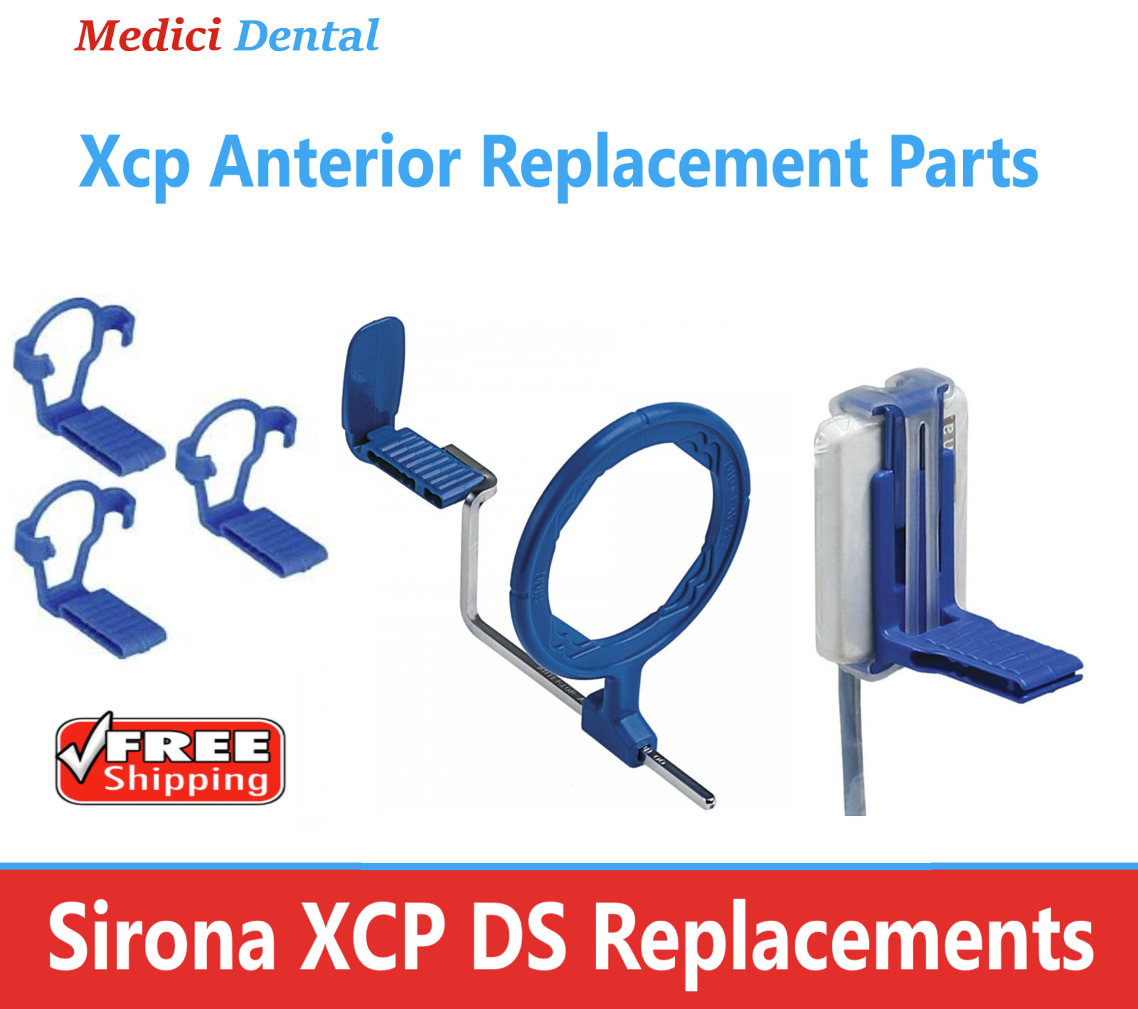 Dental X-Ray XCP DS Fit Anterior Blue: Arm, Aiming Ring, Digital Sensor Holder