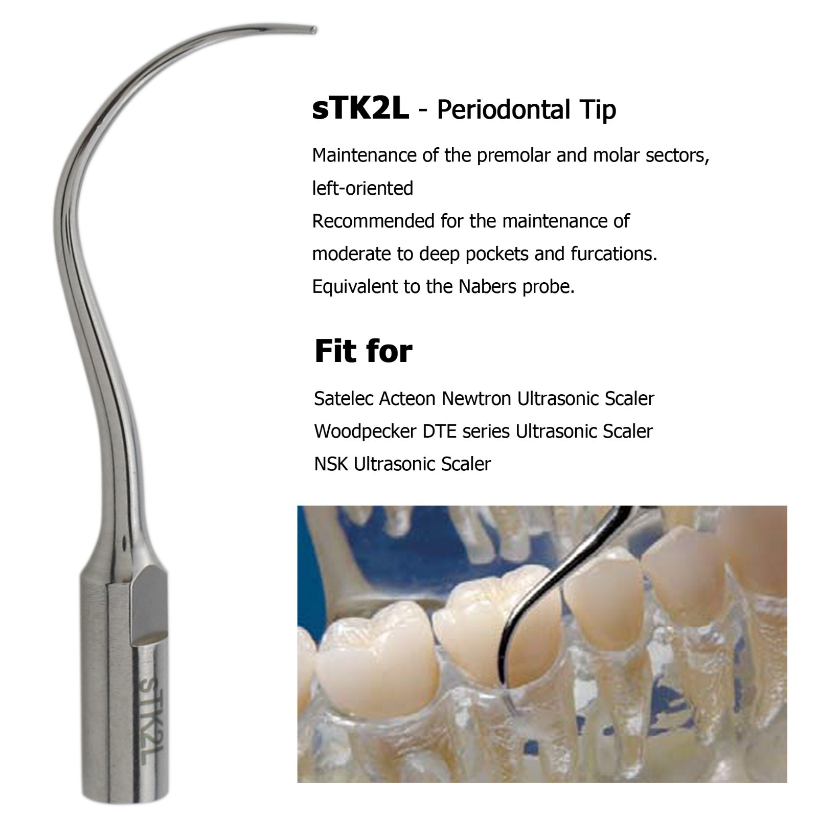 Dental Satelec Acteon Ultrasonic Piezo Scaler Tips Periodontal Tips H3 H4R H4L