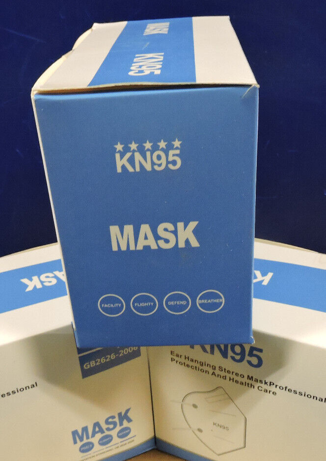 80 Pcs KN95 Face Mask Respirator Mouth Nose Cover 95% Protective 5-Layer / WHITE