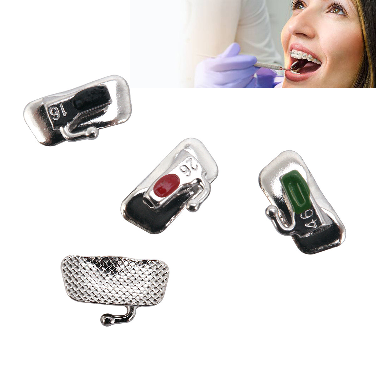 10pack Dental Tubo bucal de ortodoncia Roth022 1er Molar Bondable Láser de sopor