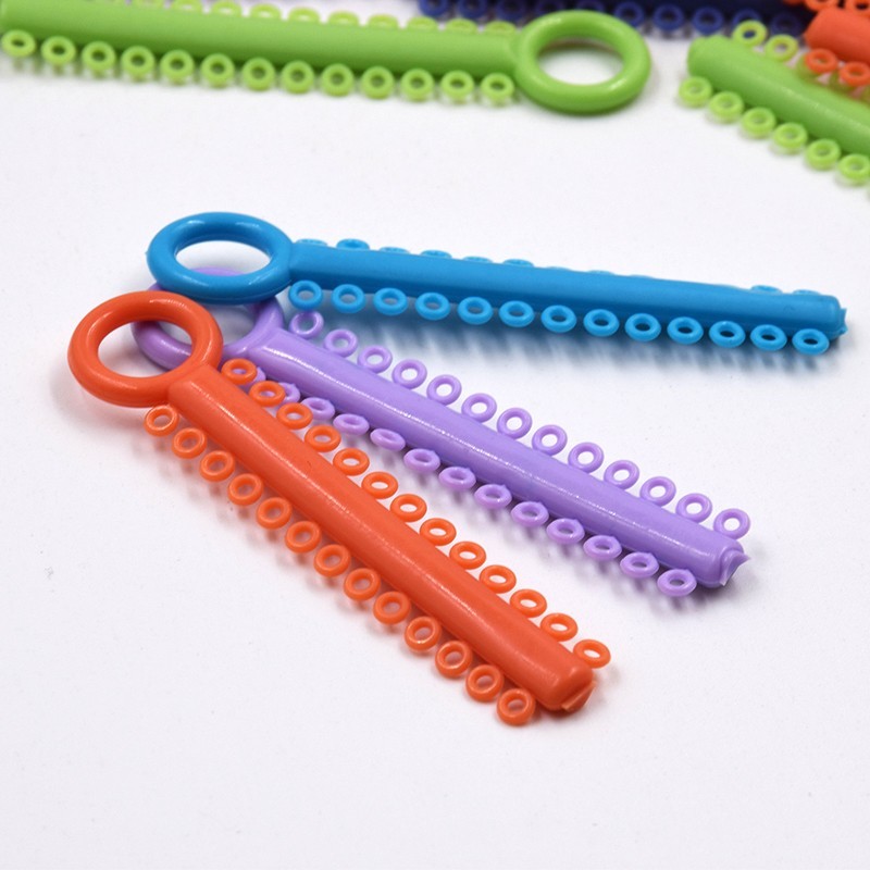 1040 Pcs/1 Pack Dental Orthodontic Ligature Ties Elastic Rubber Bands 37 Colors