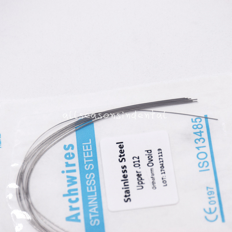 10 Pack Orthodontic Dental Stainless Steel Arch Wires Round Ovoid Form 012 Upper