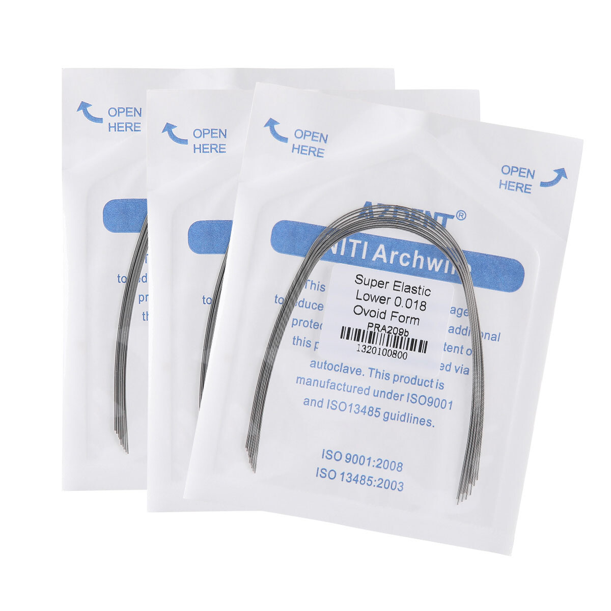 AZDENT Dental Orthodontic Supper Elastic Niti Round Arch Wire 012Upper/ 020Lower