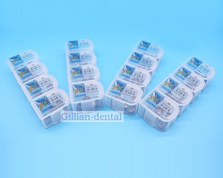 5pcs/box Dental Primary Pediatric Teeth Molar Crowns Kids Crown Stainless Steel