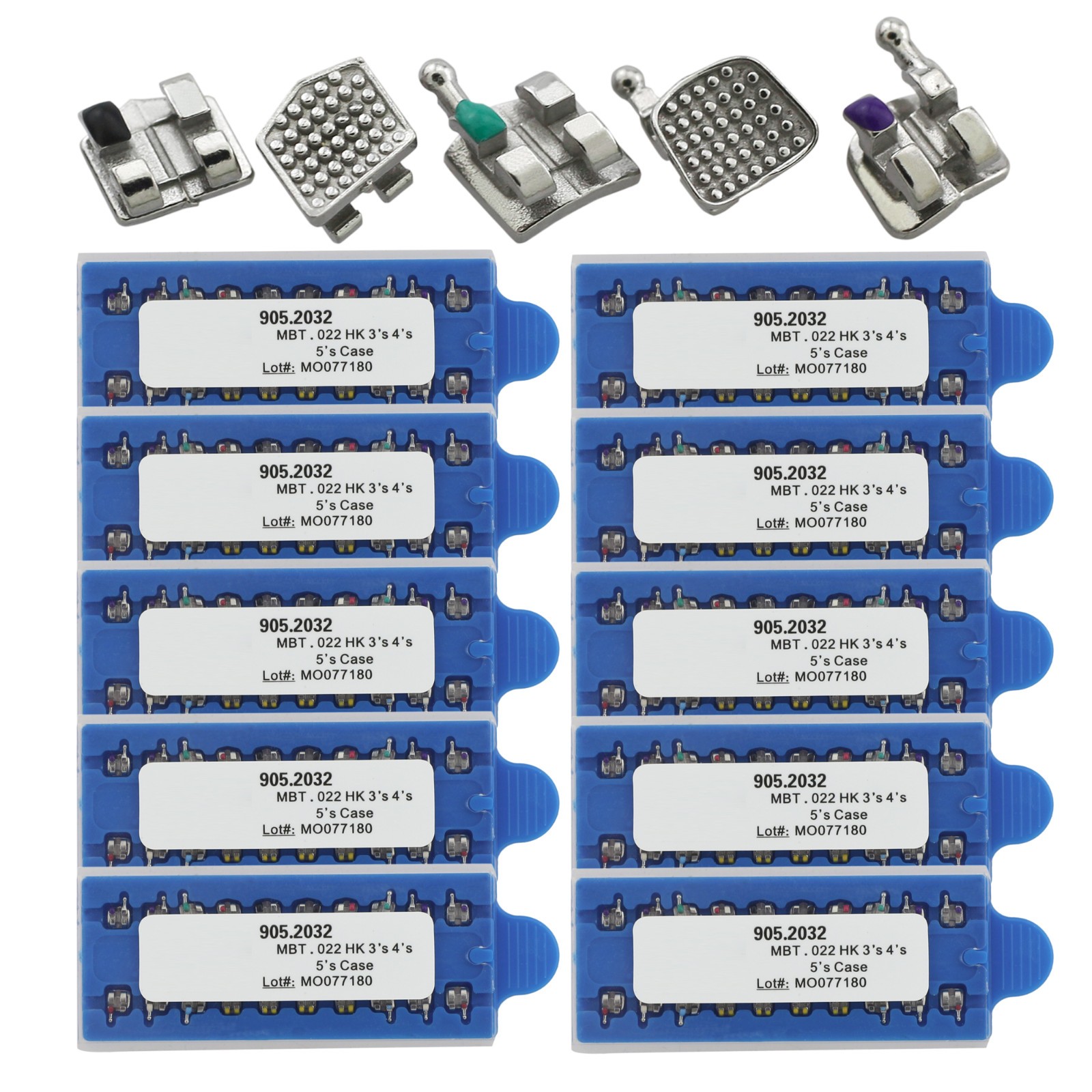 50 Kits Orthodontic Brackets Dental Metal Braces MIM Mini MBT 022 345 Hooks OC